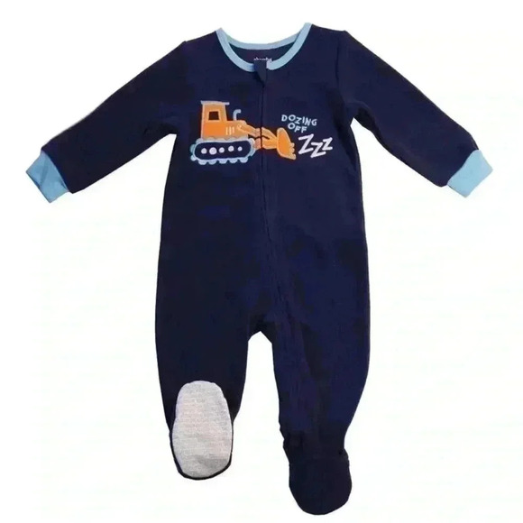 Absorba Sleeper Blanket Onesie Size 6-9 Months Boy 2-pack Fleece Construction - Picture 2 of 6